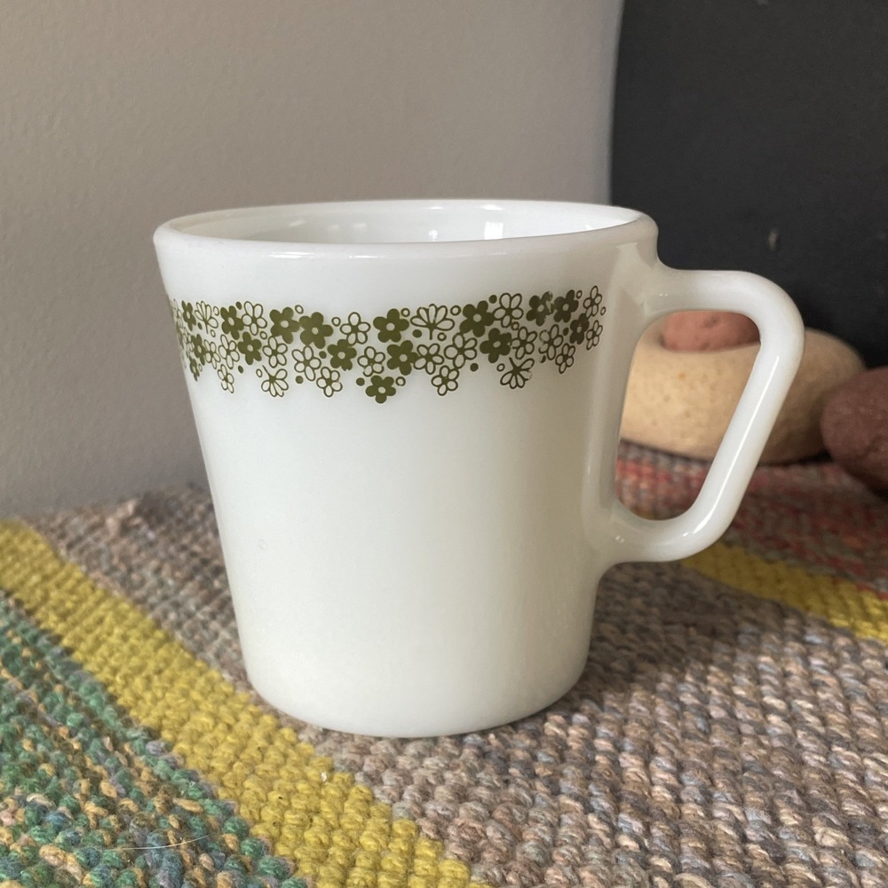 Pyrex Crazy Daisy Spring Blossom Coffee Cup Mug D Handle  VINTAGE